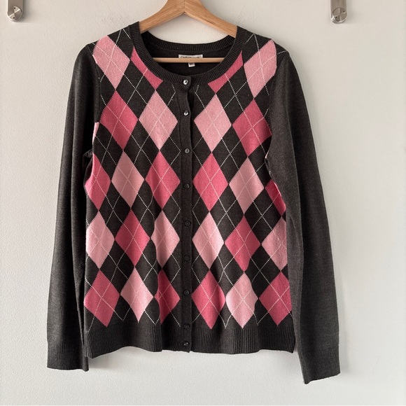 croft & barrow Sweaters - Croft & Barrow Argyle Cardigan Sweater